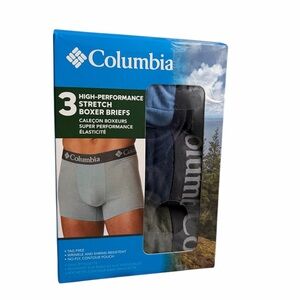 NWT Columbia Men's High-Performance Stretch Boxer Briefs 3 Pack XL